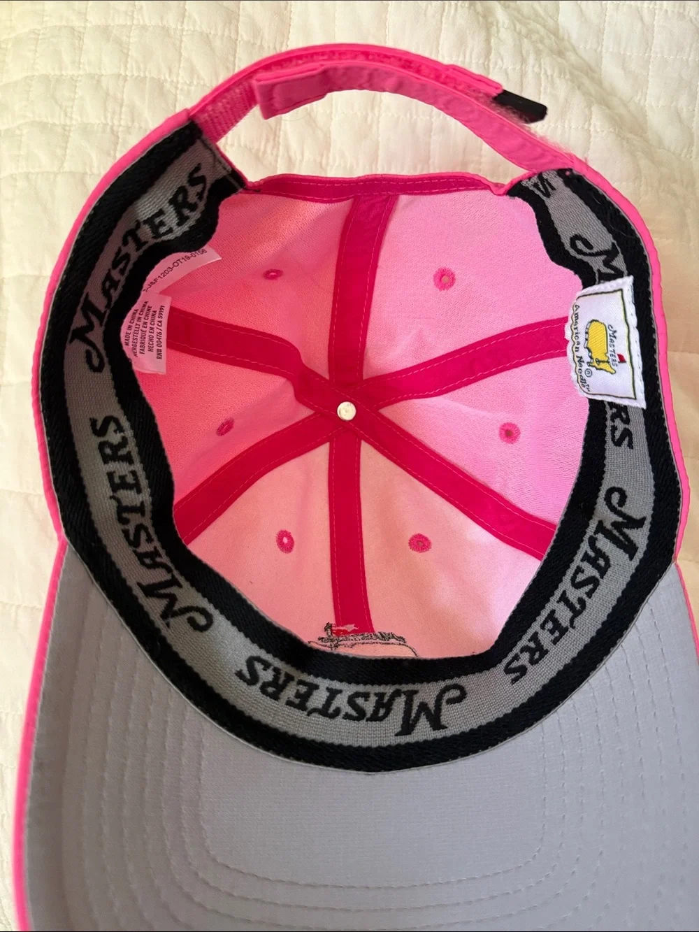 Masters Embroidered Logo Hot Pink Golf Cap - small / kids